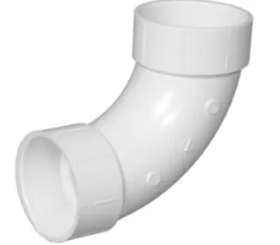 WESTLAKE PIPE & FITTINGS P256 4 in. SDR35 PVC Long-Turn 90-Degree Elbow