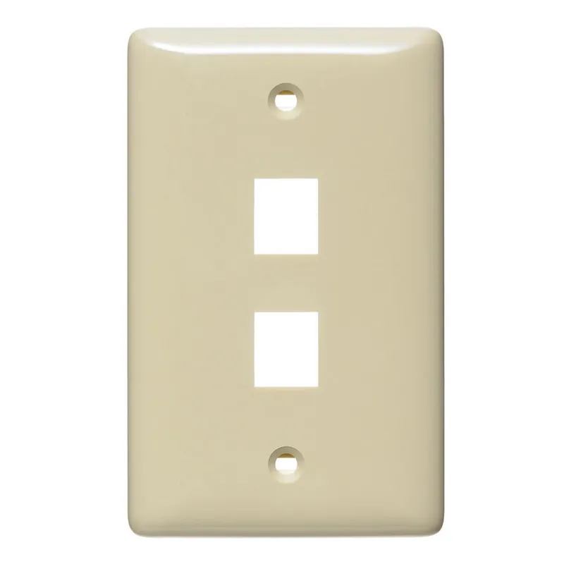 Premise Wiring NSP12I Multi-Media Faceplate 1 Gang 2 Ports