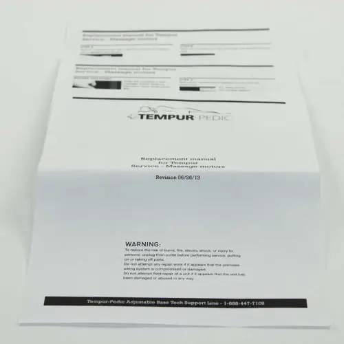 Tempur-pedic RM-MASSAGEMOTORS Replacement Manual Massage