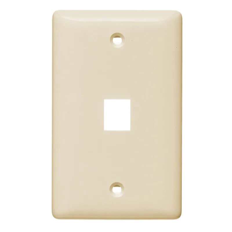 PREMISE WIRING NSP11LA Rear Load Multi-Media Faceplate With Jack 1 Gang 1 Port