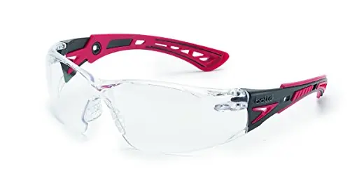Bolle Safety 41080 Rush+ Series Safety Glasses, Clear Lens