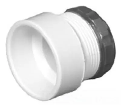 Charlotte Pipe PVC00104X0800 Plastic Trap Adaptor, 1-1/2 inch x 1-1/4 inch, Hub x Slip Joint, Schedule 40