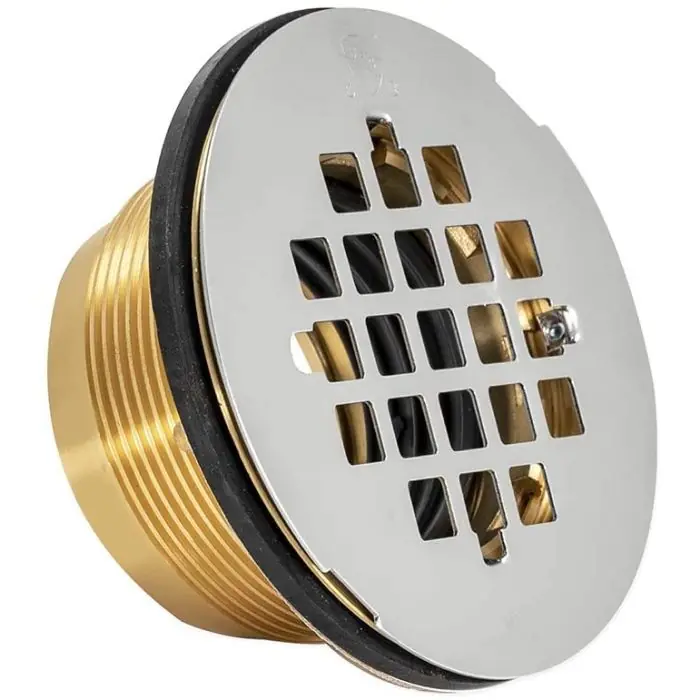 EZ-FLO 15306 Brass Caulk Shower Drain, 2 Inch Ips