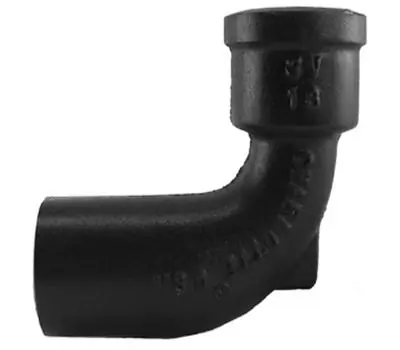 Charlotte Pipe SV000180800 Cast Iron Elbow Service Reducing 1/4 Bend 4 inch x 2 inch