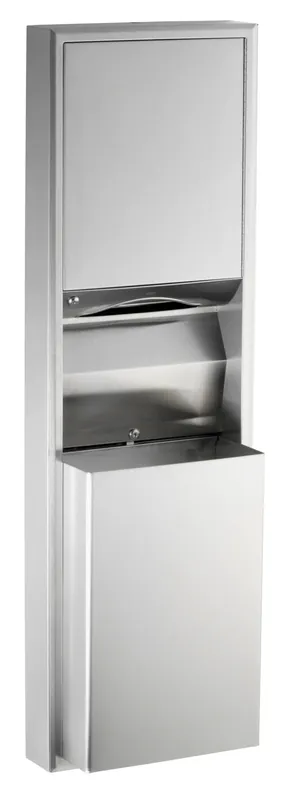 Bobrick 3949 ClassicSeries Surface-Mounted Paper Towel Dispenser and Waste Receptacle