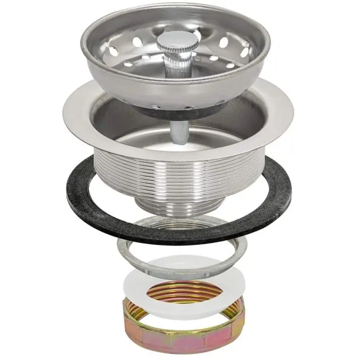 EZ-FLO 30001 Die Cast Slip Joint Nut Stainless Steel Replacement Kitchen Sink Strainer
