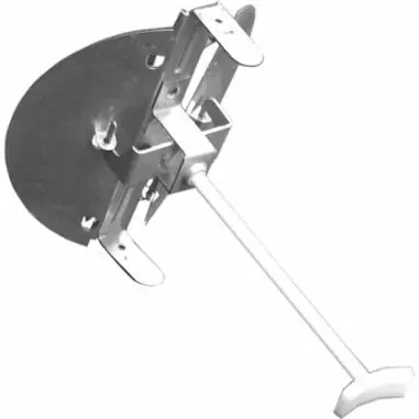 Continental Industries 3808 Butterfly Damper, 8 dia w/ Removable T-Bar handle