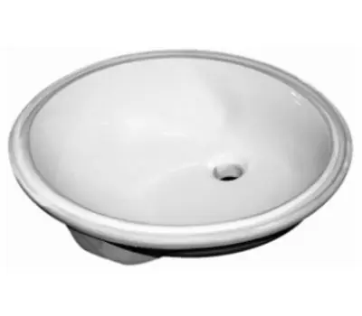 SLOAN VALVE SS3001 19-1/2 x 16-1/2 x 7-1/2 in. Oval Undermount Bathroom Sink, White