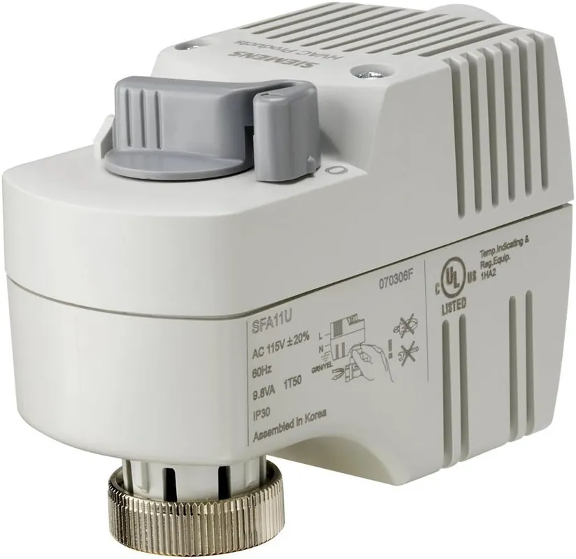 Siemens SFP71U 24v N.O. On/Off 2 Position Zone Valve Actuator