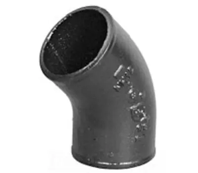Charlotte Pipe NH000121600 Cast Iron Elbow No Hub 1/8 Bend, 6 inch x 6 inch
