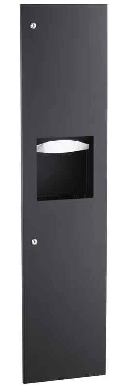 Bobrick 38034.MBLK TrimLineSeries Recessed Paper Towel Dispenser/Waste Receptacle Matte Black