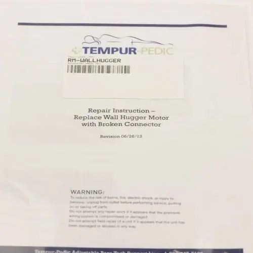 Tempur-pedic RM-WALLHUGGER Replacement Manual Wall