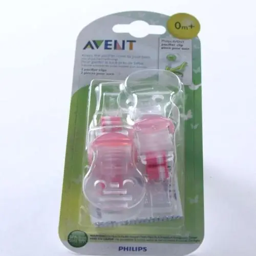 Avent SCF185/02 Soother Clip 2PK Mixed