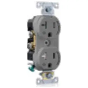 Leviton TBR20-S2G Tamper Resistant Duplex Receptacle 20A-125V Gray