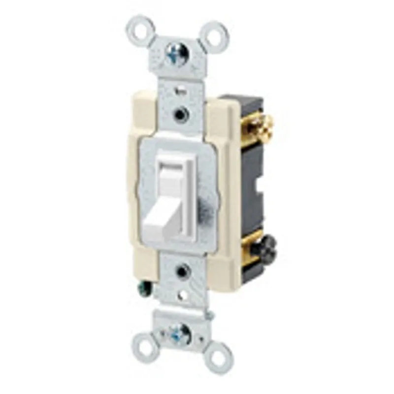 Leviton 54503-2W 3-Way Framed AC Quiet Toggle Switch 120/277V