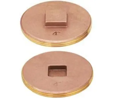 Matco-Norca CP-800 Cleanout Plug Raised Head 8 Inch Brass