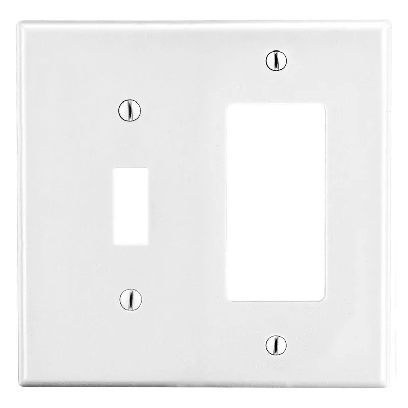 Premise Wiring P126W Wall Plate Non-Metallic Standard 2 Gangs