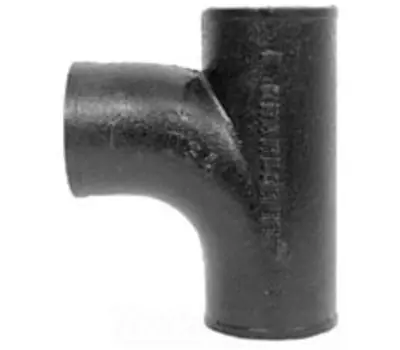 Charlotte Pipe NH000281600 Cast Iron Sanitary Tee, 3 inch x 3 inch x 3 inch, Spigot x Spigot x Spigot