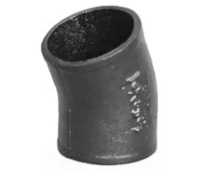 Charlotte Pipe NH000141200 Cast Iron Elbow No Hub 1/16 Bend 4 Inch x 4 Inch