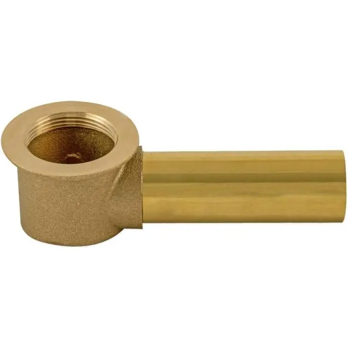 EZ-FLO EZ-35237 Bath Waste and Overflow Shoe, 1-1/2 Inch Tubular Outlet, Brass Coarse Thread