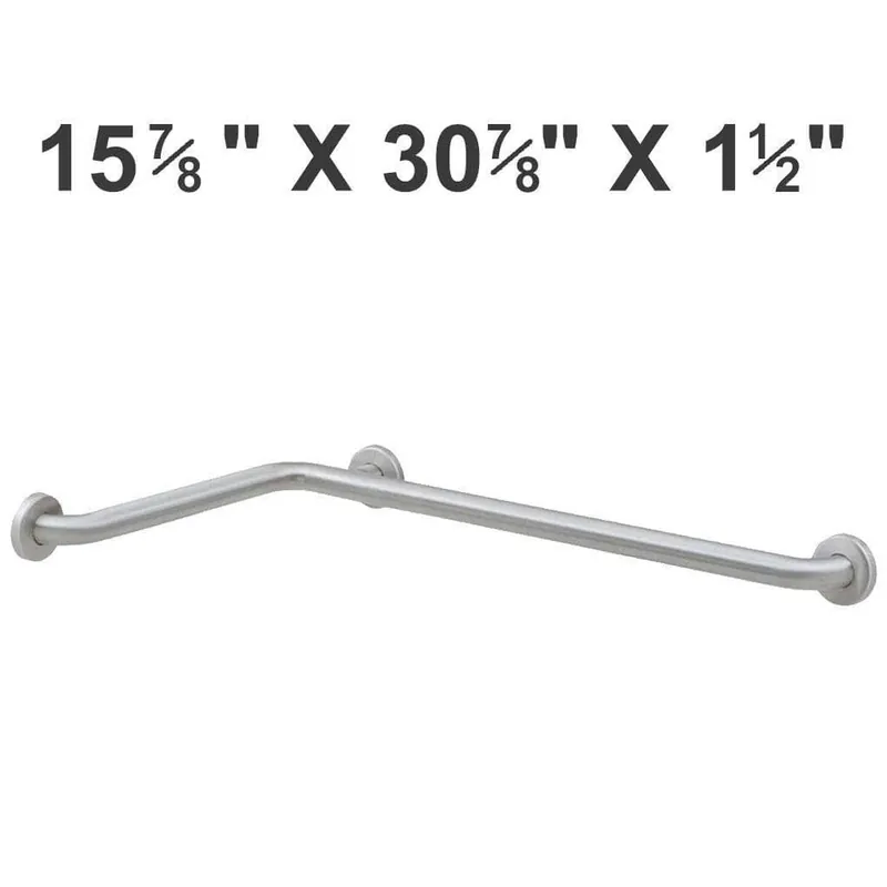 Bobrick 6861 BOBRICK B-6861 Two-Wall Shower Grab Bar 16x31
