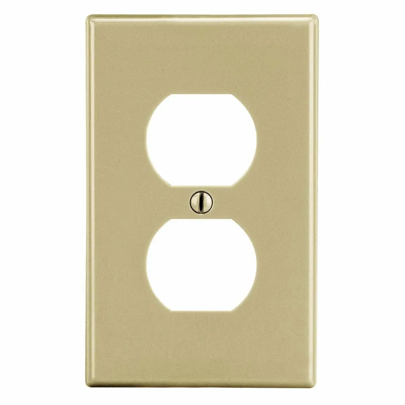 Premise Wiring P8I Non-Metallic Wallplate 1-Gang Duplex Ivory