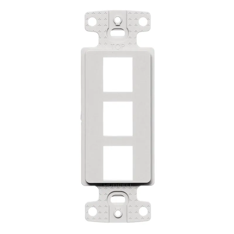 Premise Wiring NS613W Plate Decorator Frame 3-Port White