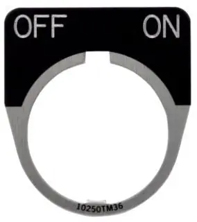 Eaton 10250TM42 Legend Plate 0.1In 1.7In Round Black