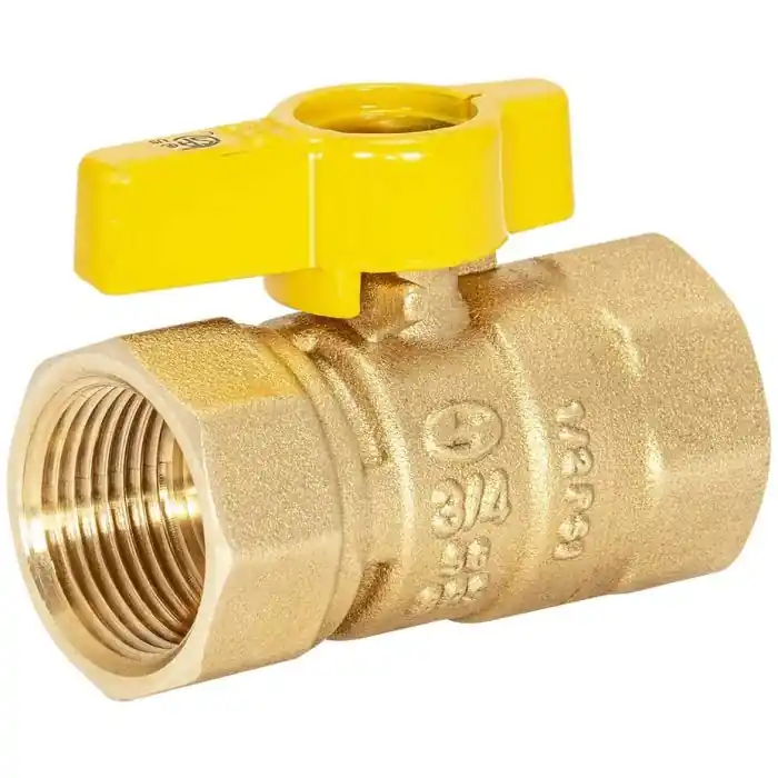 EZ-FLO 60011 Brass Straight Gas Ball Valve With 1/4-Turn Handle 3/4 FIP