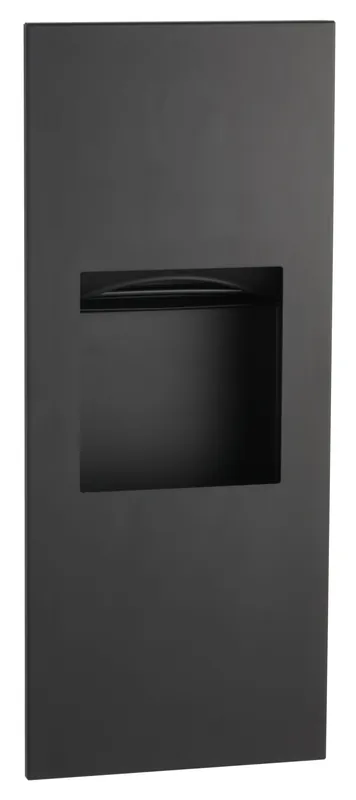 Bobrick 36903.MBLK Matte Black Paper Towel Dispenser and Waste Receptacle