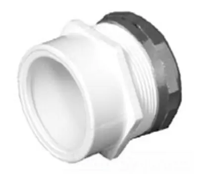 Charlotte Pipe PVC00103X0600 Plastic Trap Adaptor, 1-1/2 inch x 1-1/4 inch, Spigot x Slip Joint, Schedule 40