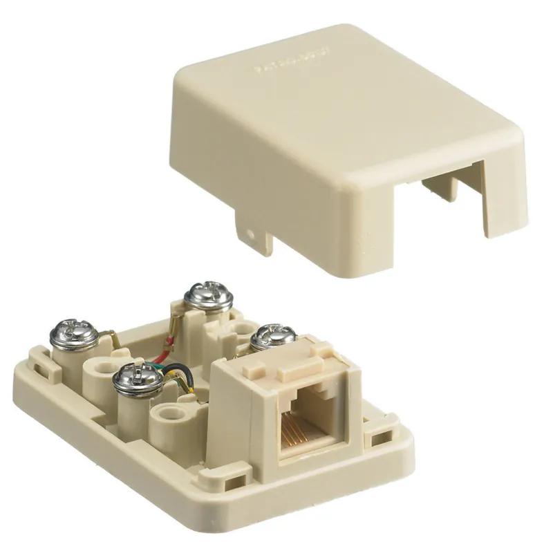 Premise Wiring NS760I Telephone Jack Surface Mount Electric Ivory