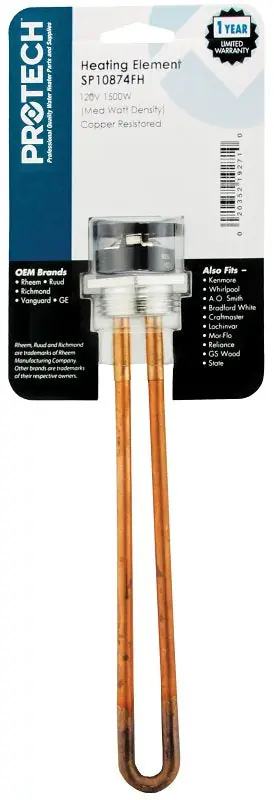 RHEEM SP10874FH 1500W 120V Copper Heating Element