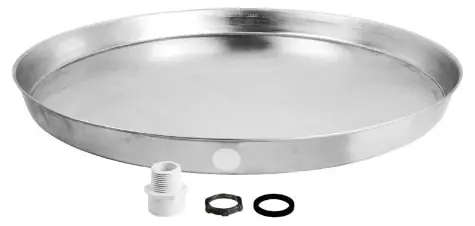 RHEEM SP12942 Water Heater Drain Pan - Aluminum, 24 x 2-1/8 in., 1 in. Drain Hole (Pack of 10)