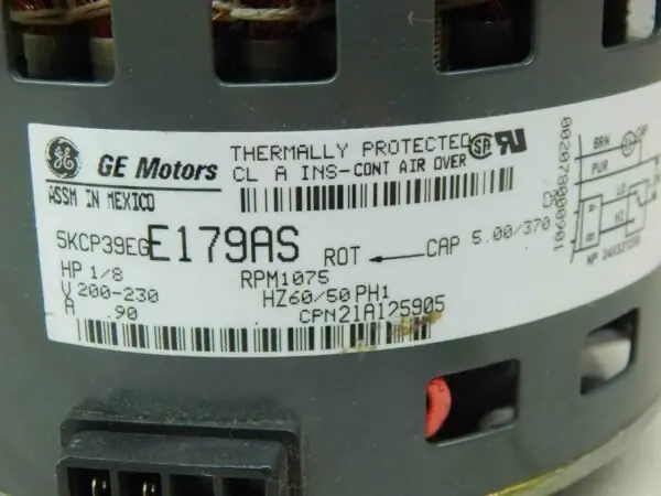 TRANE MOT3334 Motor 1/8 HP 200-230V