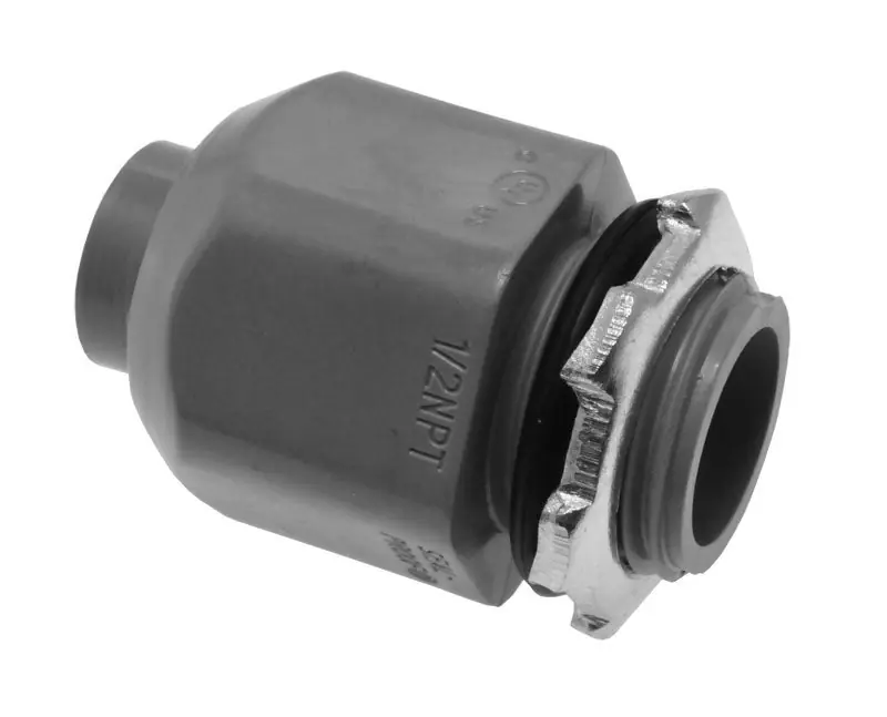 RHEEM 455001 1/2 Inch Straight Quick Twist Liquid Tight Conduit Fitting