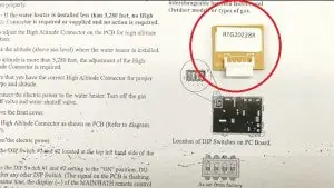 RHEEM RTG20228R Tankless Program Chip Service Part Kit