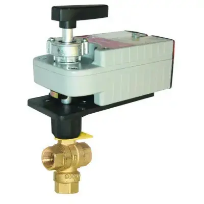 Honeywell VBN3AFPXF401 Control Ball Valve, 3-Way, 1/2in NPT, 24VAC