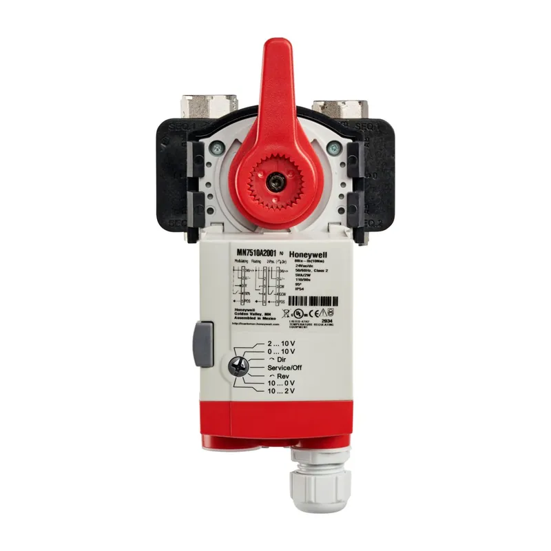HONEYWELL VB6B074+074+AL 6-Way Control Ball Valve and Actuator Assembly
