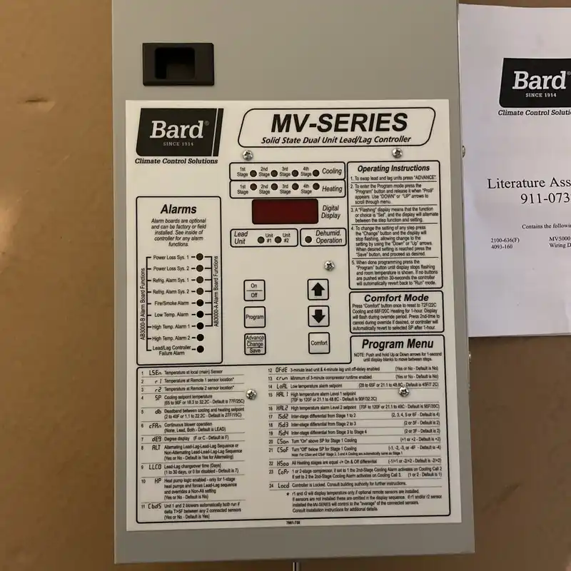 Bard S902-1096 Control Panel Assembly