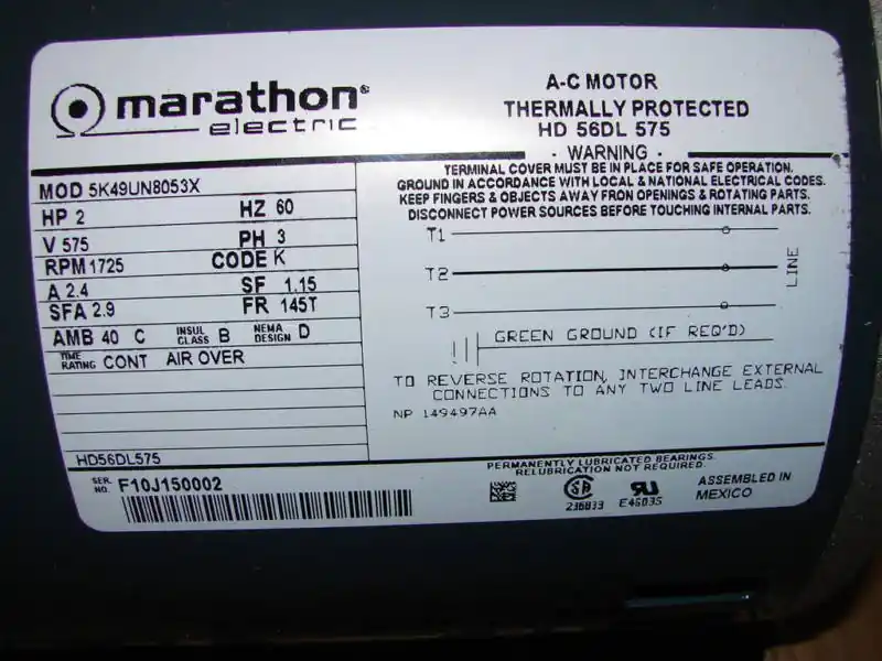 CARRIER HD56DL575 Mtr Ib 3Ph Motor