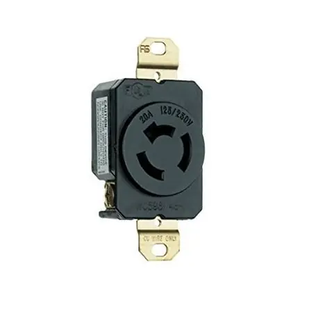 Pass & Seymour 7310 Turnlok 3-Phase Single Locking Receptacle 125/250 VAC 20 A
