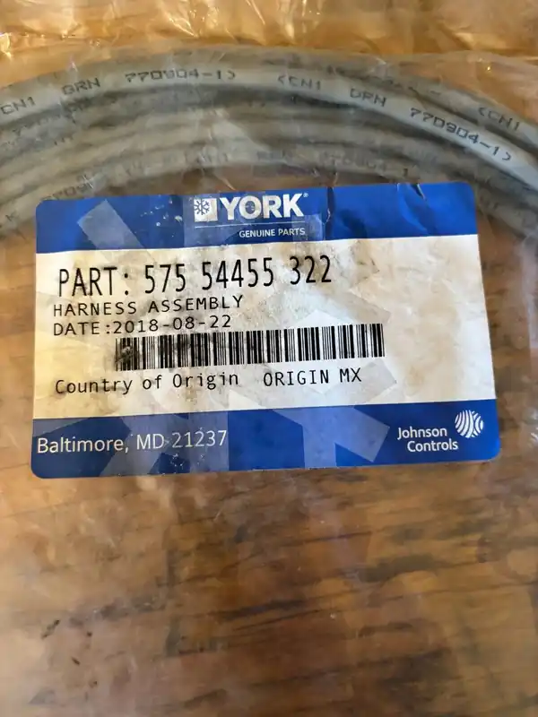 YORK 575-54455-322 Wiring Harness Assembly