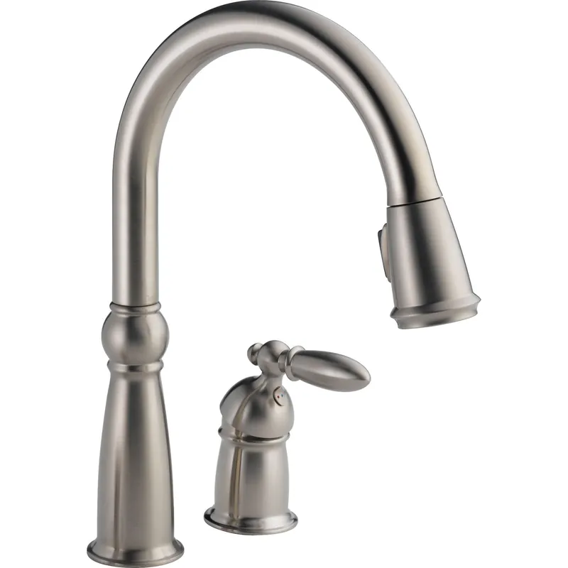 Central Components 463293 Victorian Single-Handle Pull-Down Sprayer Kitchen Faucet