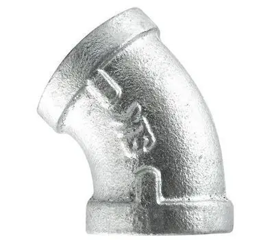 EverFlow GMFF0200 2 Galvanized Elbow 45