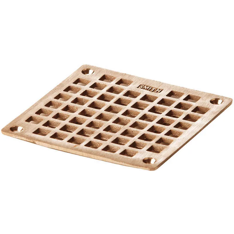 Jay R Smith MFG B05NBG Floor Drain Grate - Square, 4-5/8 Inch