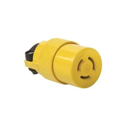Pass & Seymour 7555-SS Locking Connector, 125/250 VAC, 10/15 A
