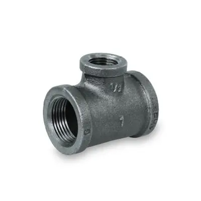 EverFlow BMRT0121 1/2 x 1/4 Black Reducing Tee