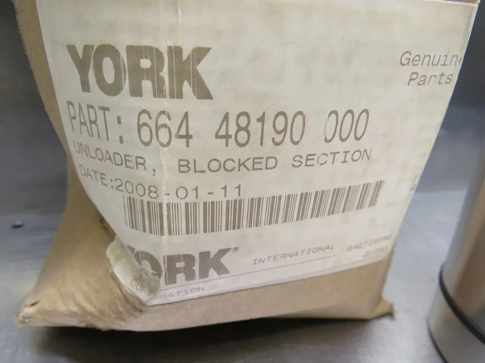 YORK 664-48190-000 Unloader Piston Blocked Section