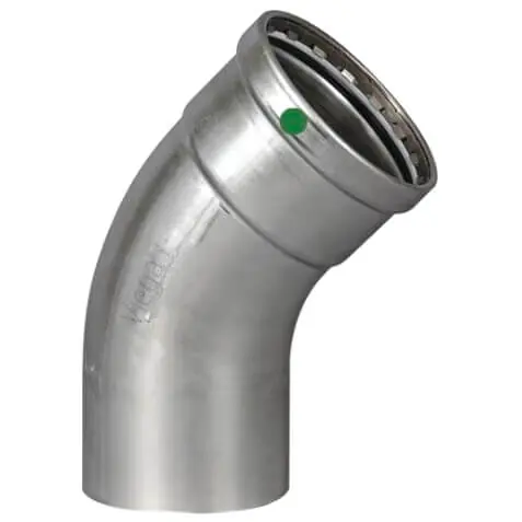Viega 80570 3 Press x CTS ProPress XL Stainless Steel 45 Street Elbow w/ EPDM Seal